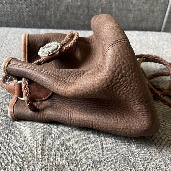 Brighton Brown Pebble Leather drawstring bucket bag - Picture 16 of 16